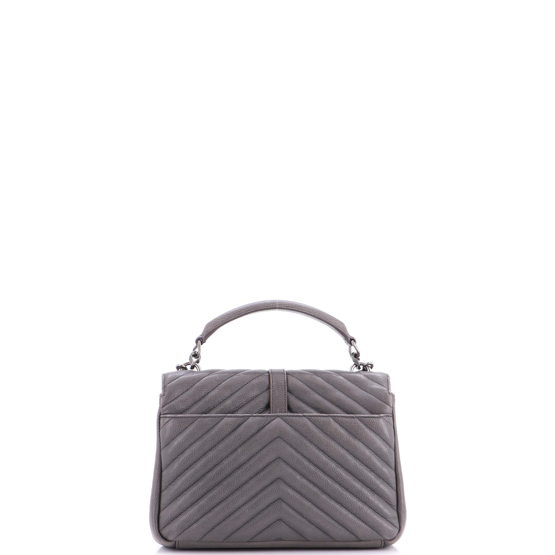 Classic Monogram College Bag Matelasse Chevron Leather Medium