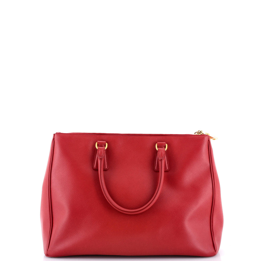 Double Zip Lux Tote Saffiano Leather Large