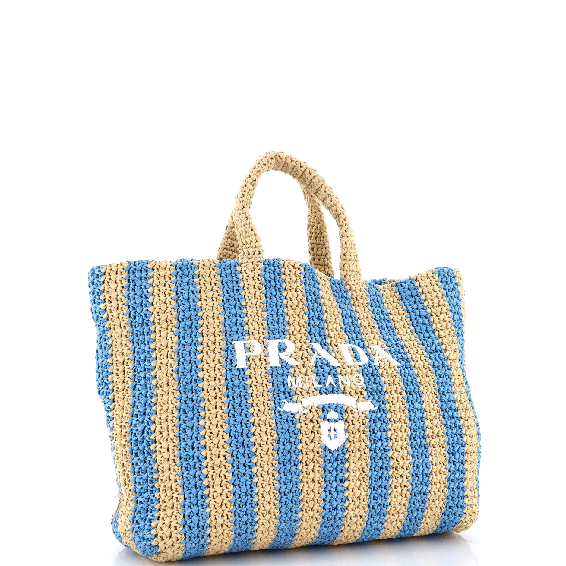 Logo Tote Raffia Large