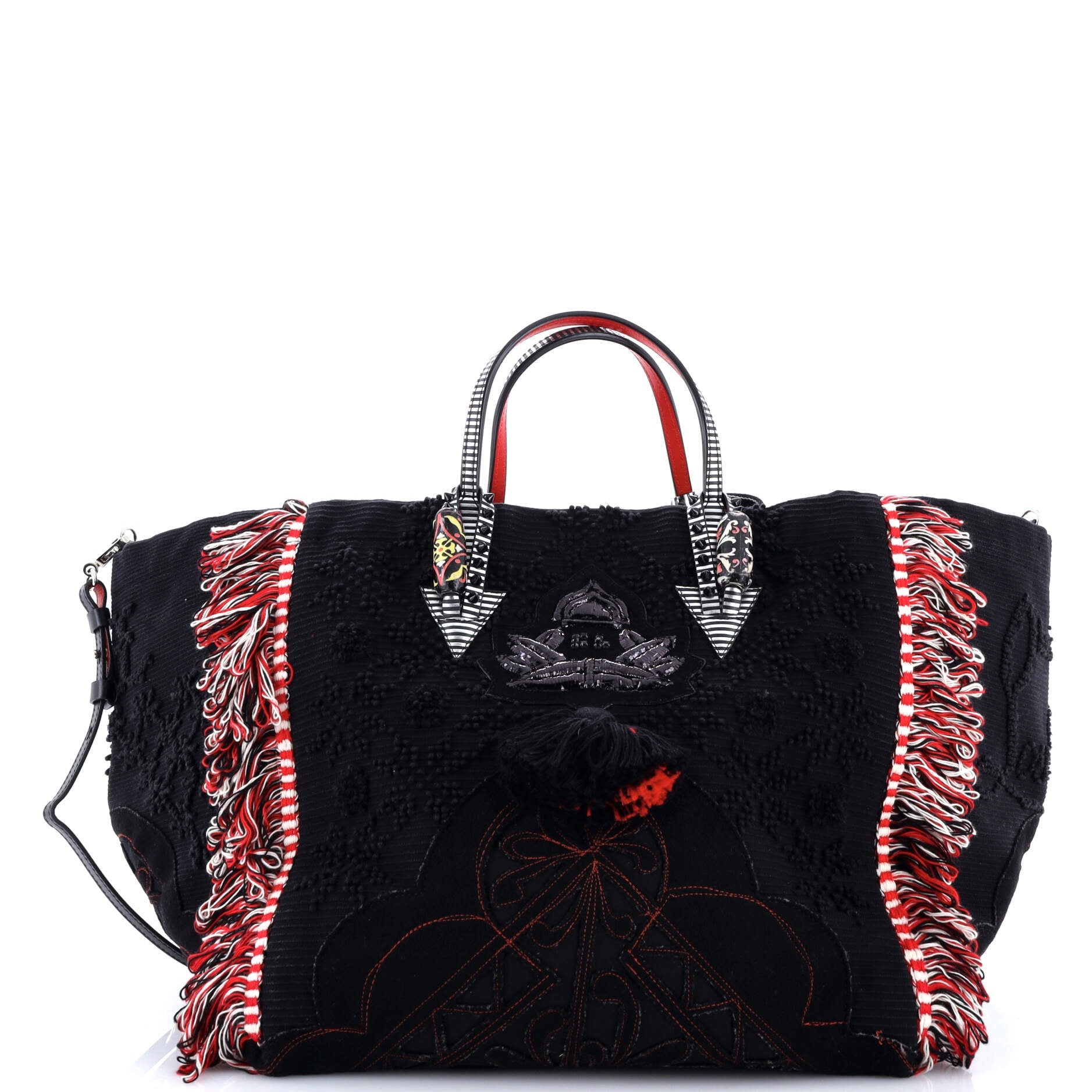 Caba Tote Motif Embroidered Jacquard Large