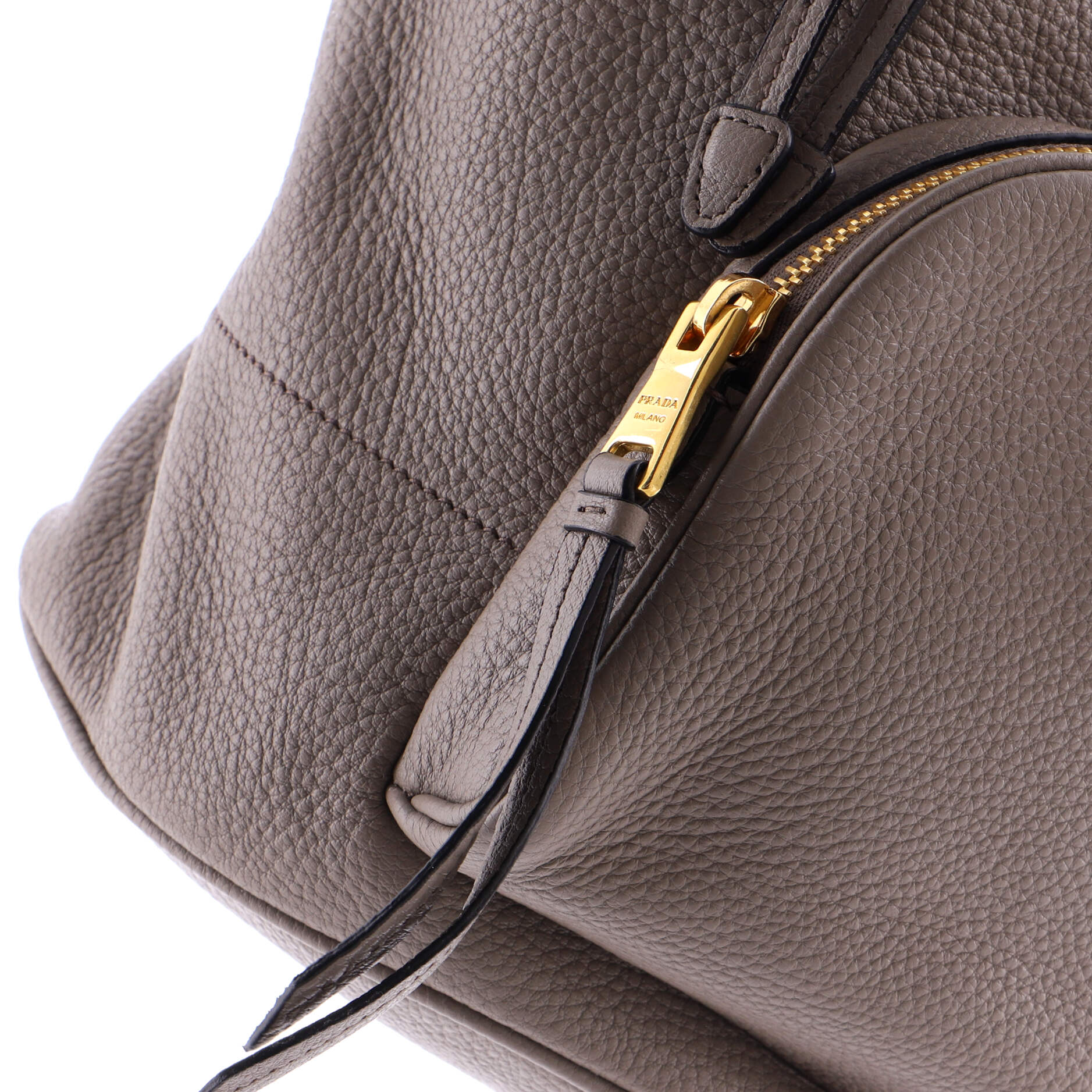Front Pocket Drawstring Backpack Vitello Daino Medium