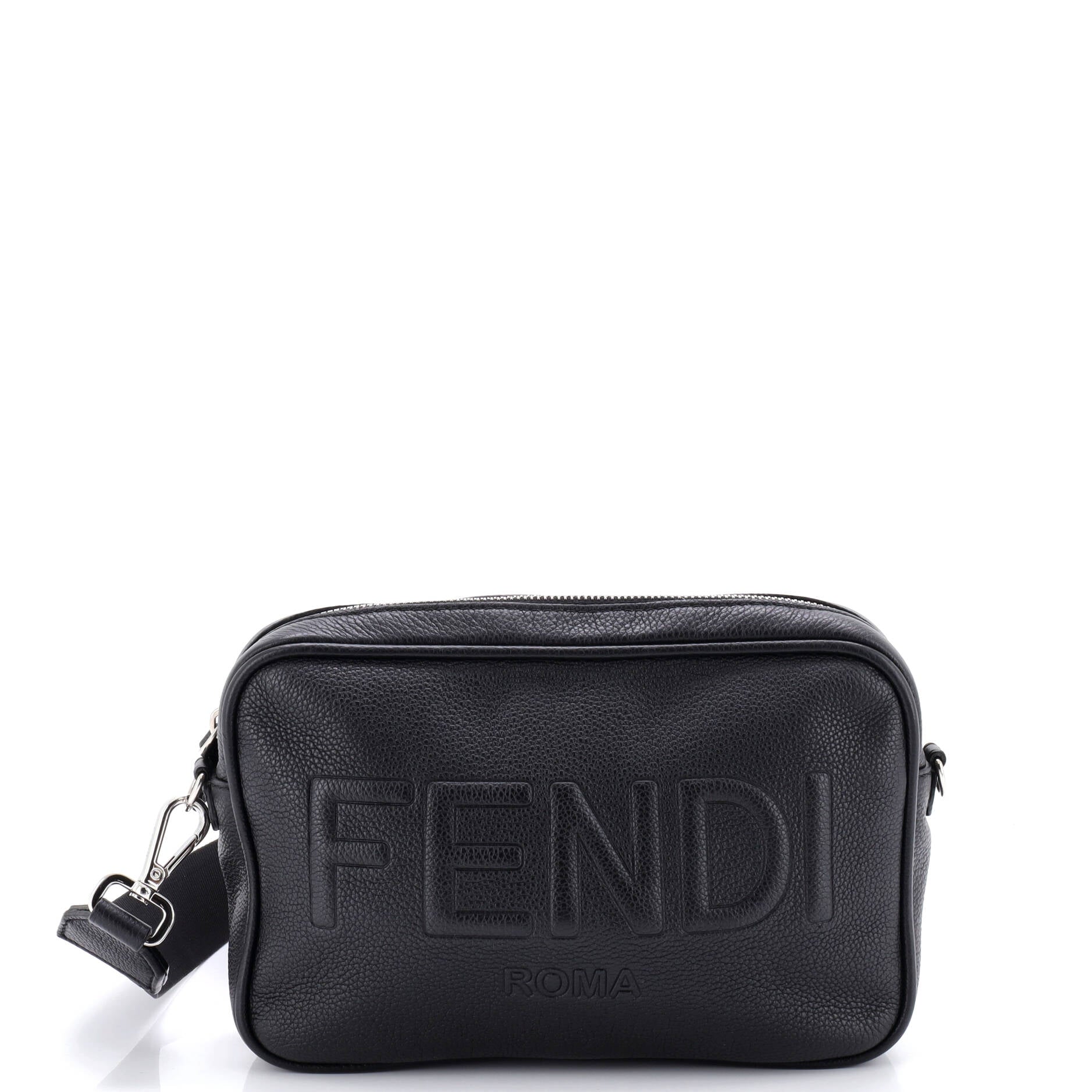 Logo Camera Bag Embossed Leather
