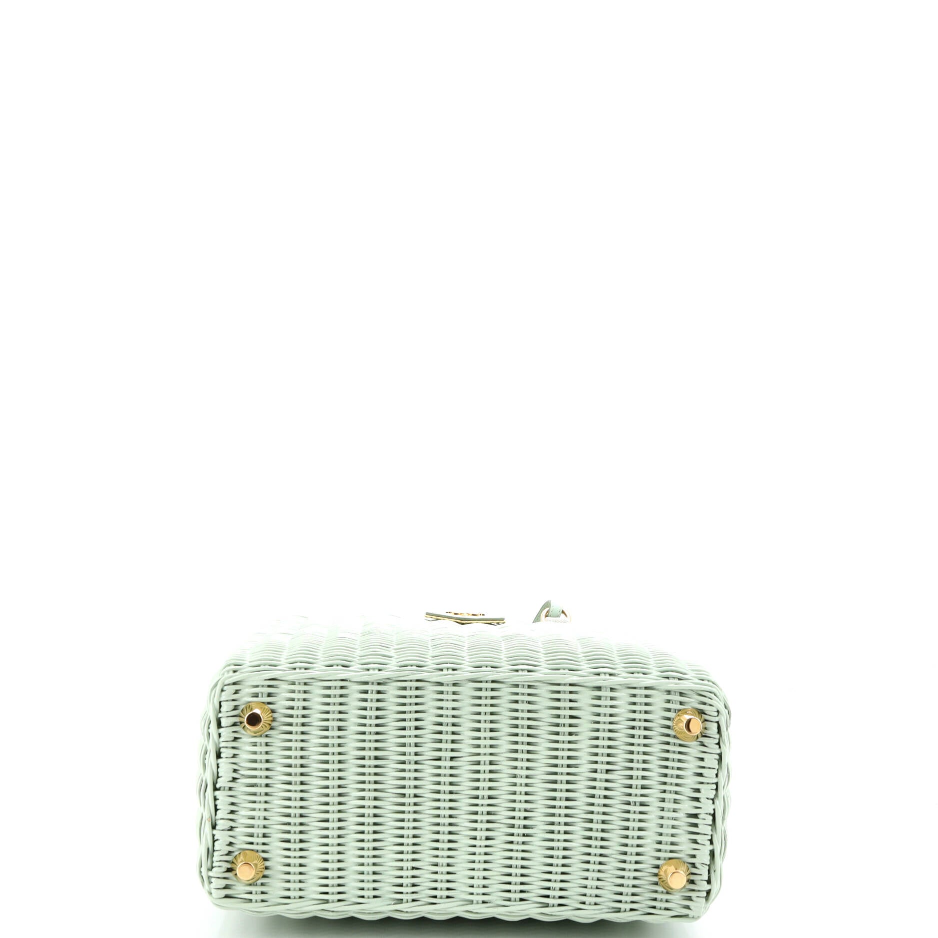 Basket Bag Wicker with Canapa Small