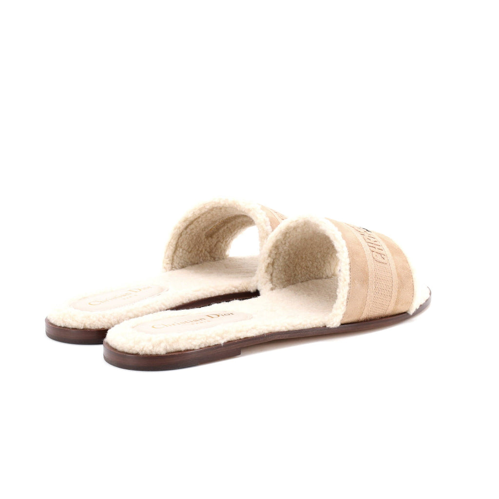 Women's Dway Slide Sandals Suede with Shearling