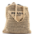 Triangle Logo Open Tote Raffia
