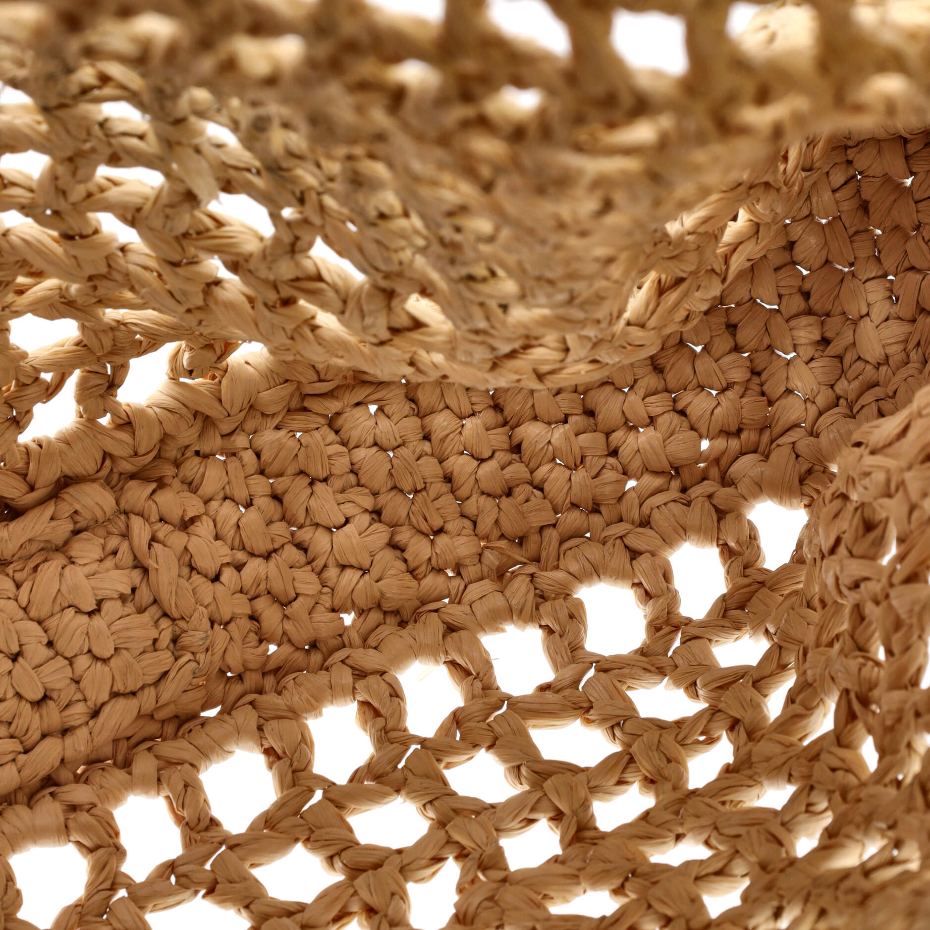 Triangle Logo Open Tote Raffia