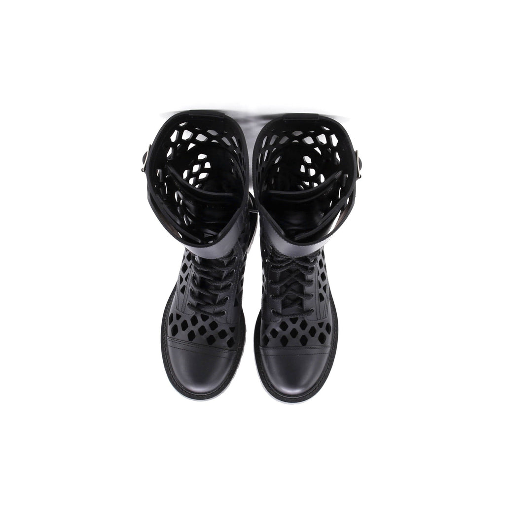 Women's D-Trap Cut-Out Ankle Boots Leather