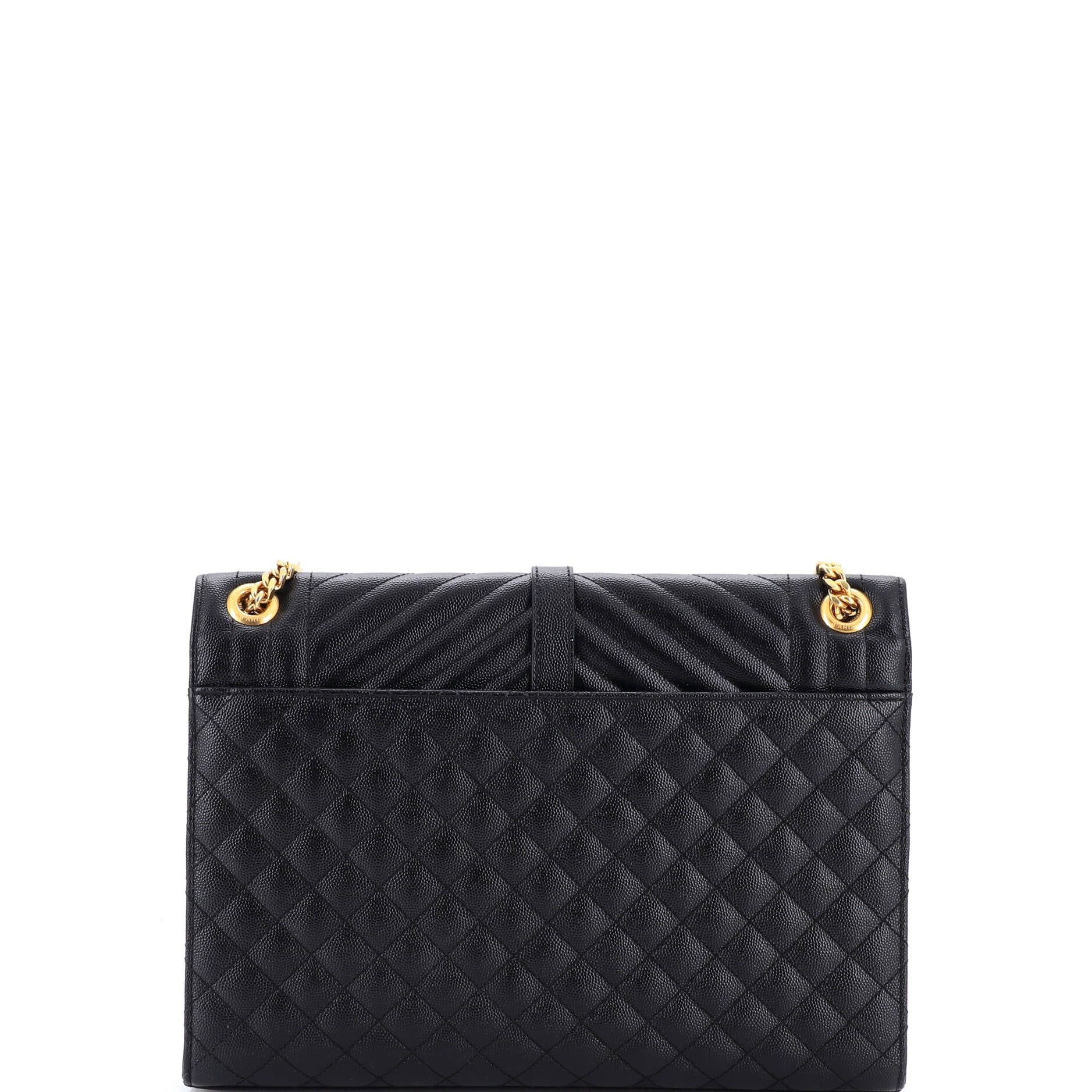 Classic Monogram Envelope Satchel Mixed Matelasse Leather Large
