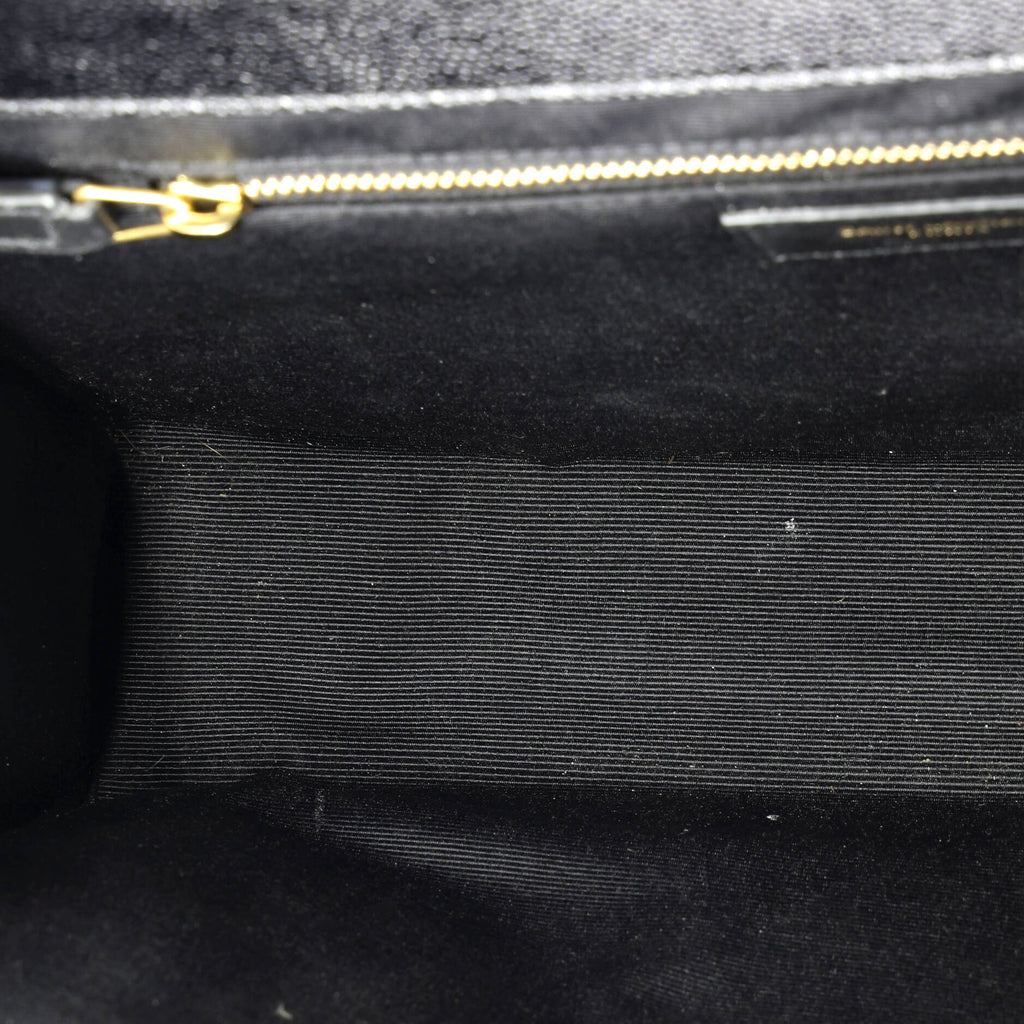 Classic Monogram Envelope Satchel Mixed Matelasse Leather Large