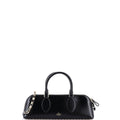 Rockstud Zip Up Top Handle Bag Leather East West