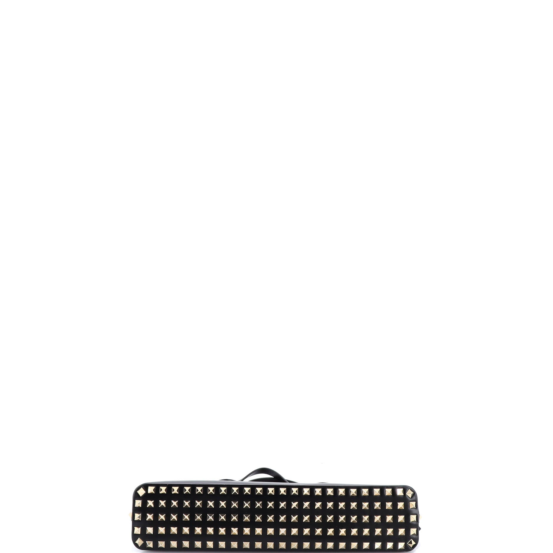 Rockstud Zip Up Top Handle Bag Leather East West
