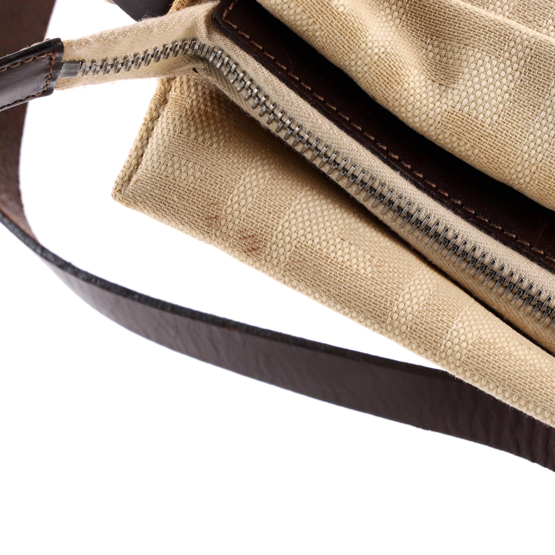 Vintage Pocket Shoulder Bag Zucca Canvas Small