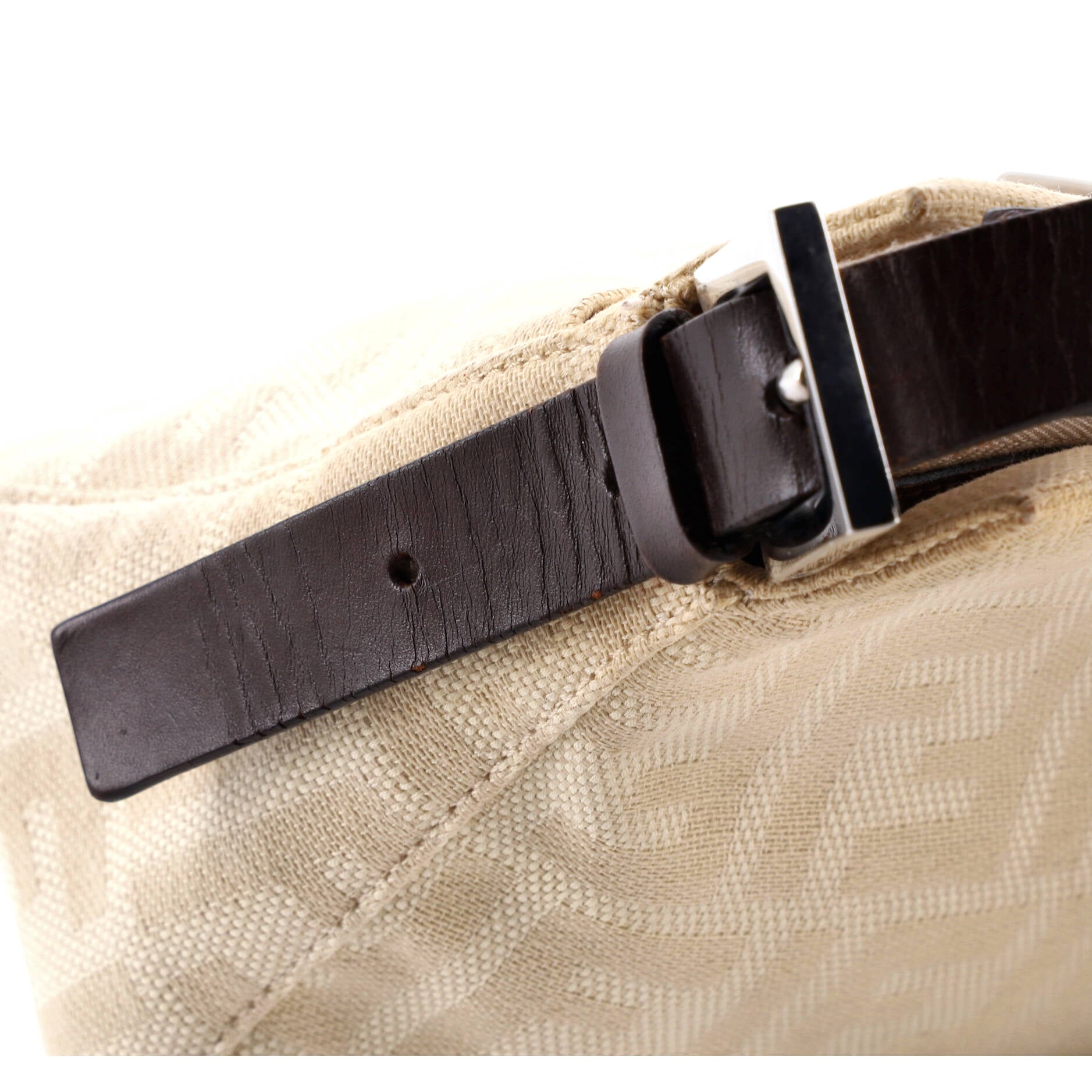 Vintage Pocket Shoulder Bag Zucca Canvas Small