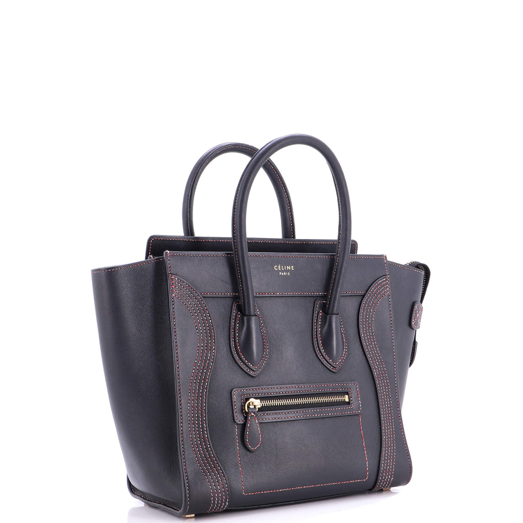 Luggage Bag Smooth Leather Micro