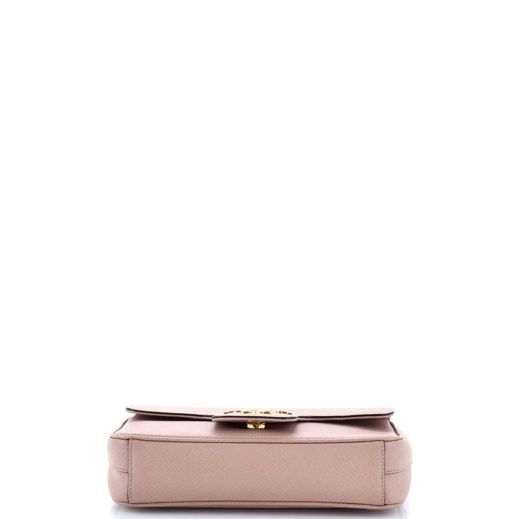 Pattina Flap Shoulder Bag Saffiano Leather Small