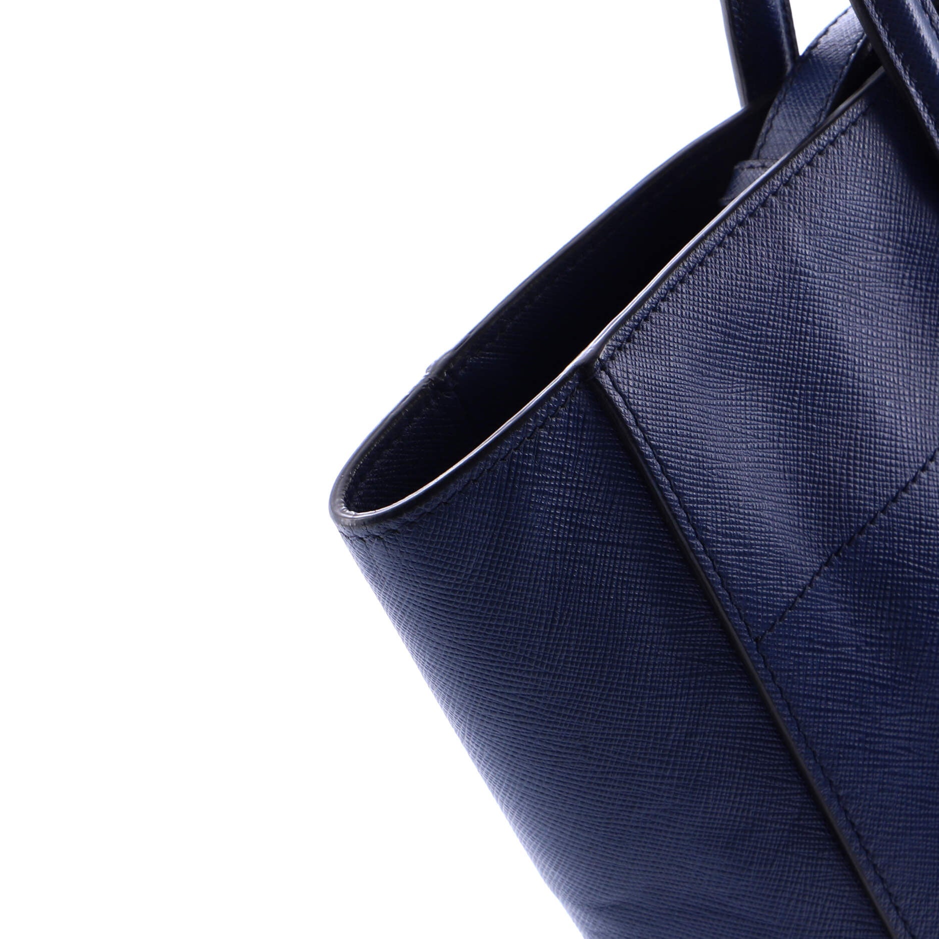 Soft Triple Pocket Convertible Tote Saffiano Leather