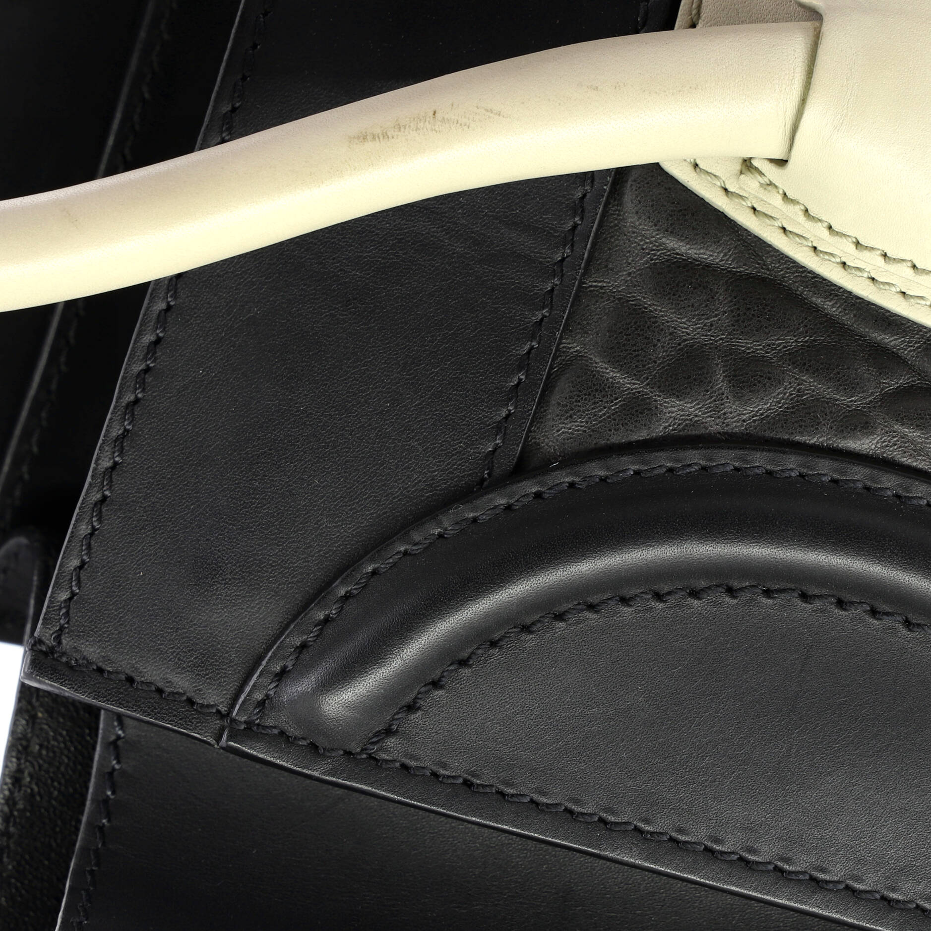 Bicolor Luggage Bag Crocodile Embossed Leather Mini
