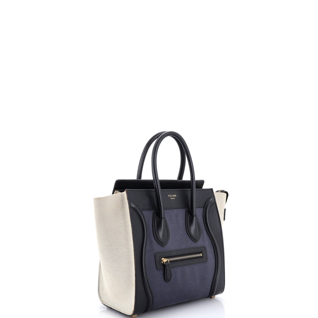 Luggage Bag Canvas and Leather Mini