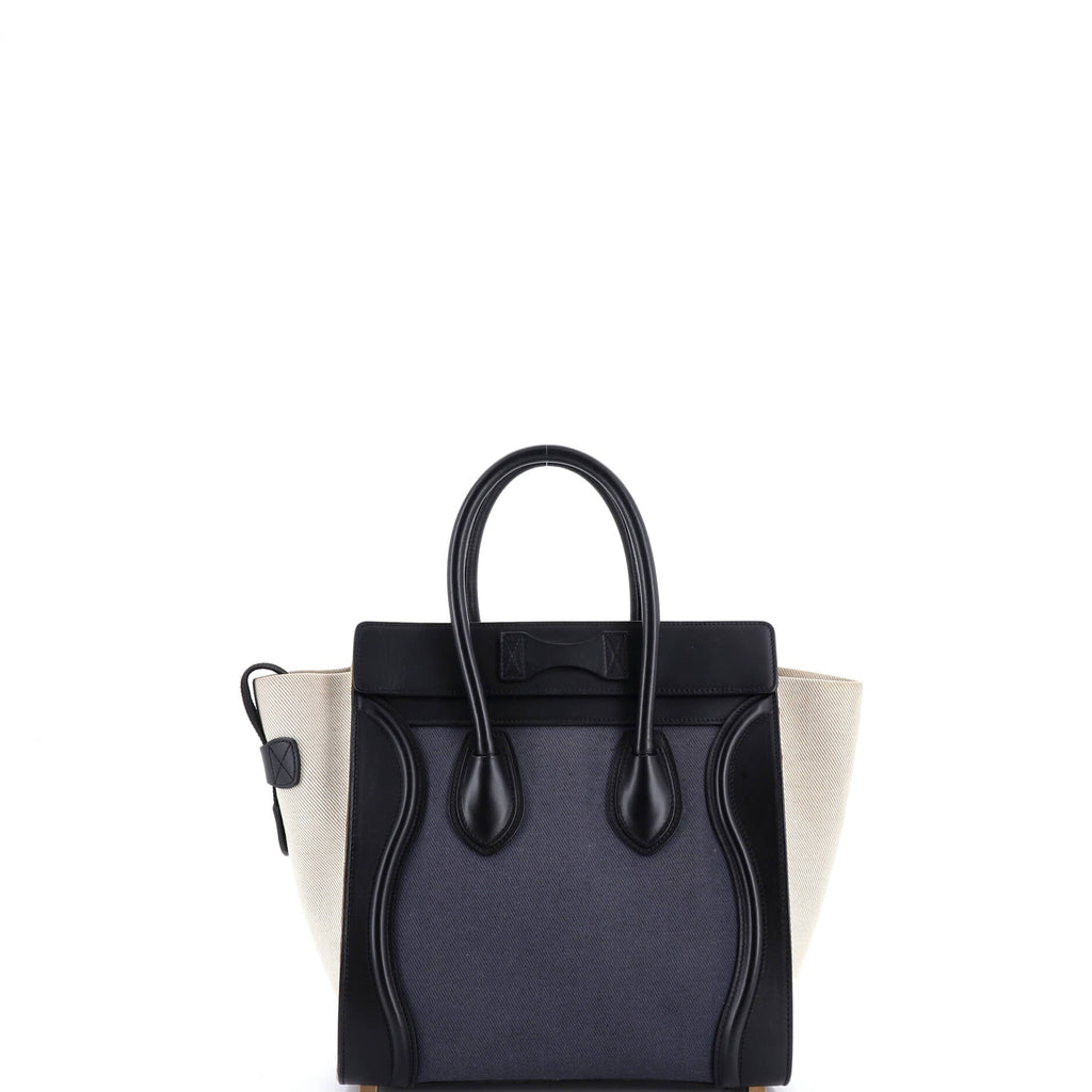 Luggage Bag Canvas and Leather Mini