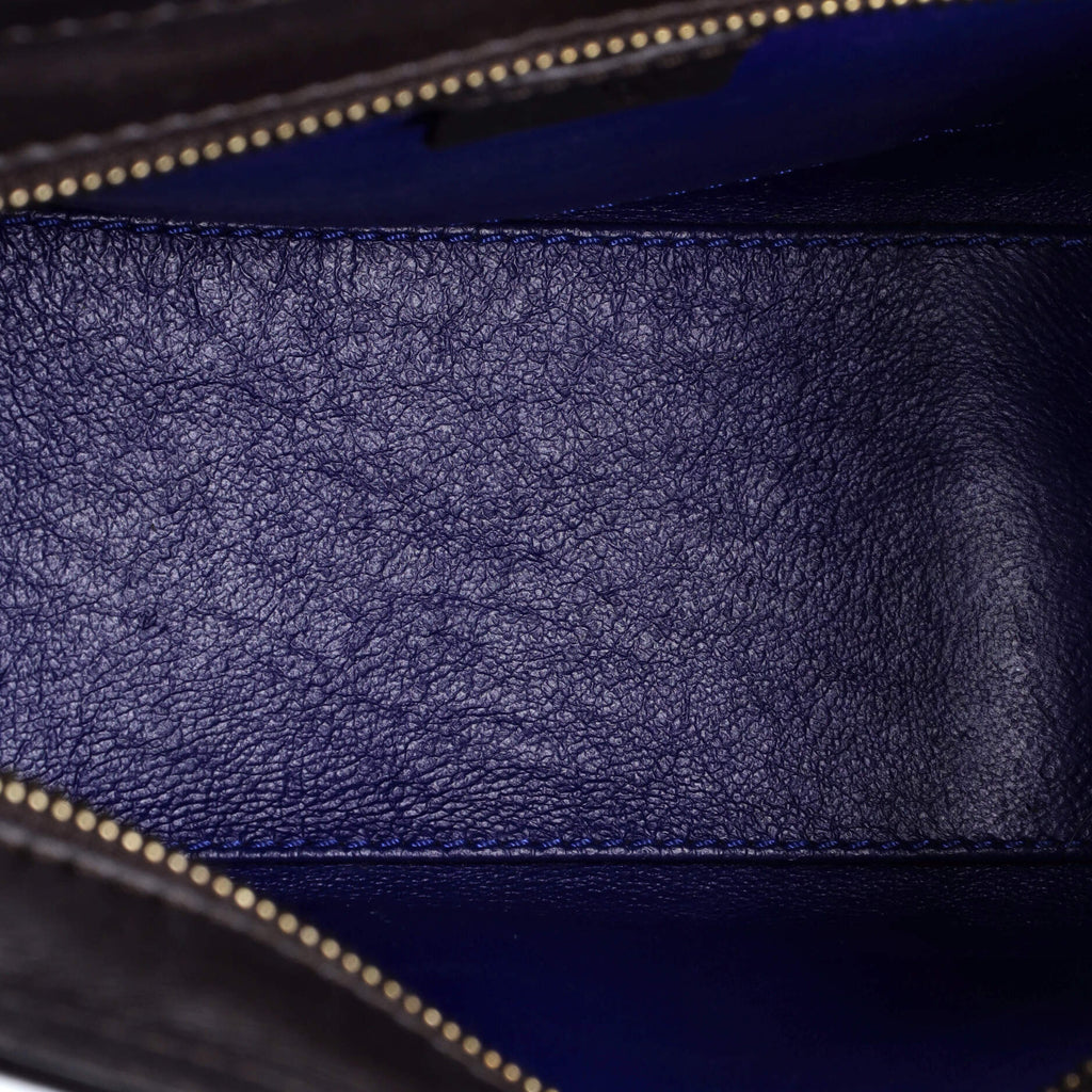 Tricolor Luggage Bag Leather Nano