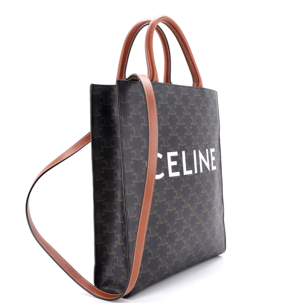 Vertical Cabas Tote Triomphe Coated Canvas Medium