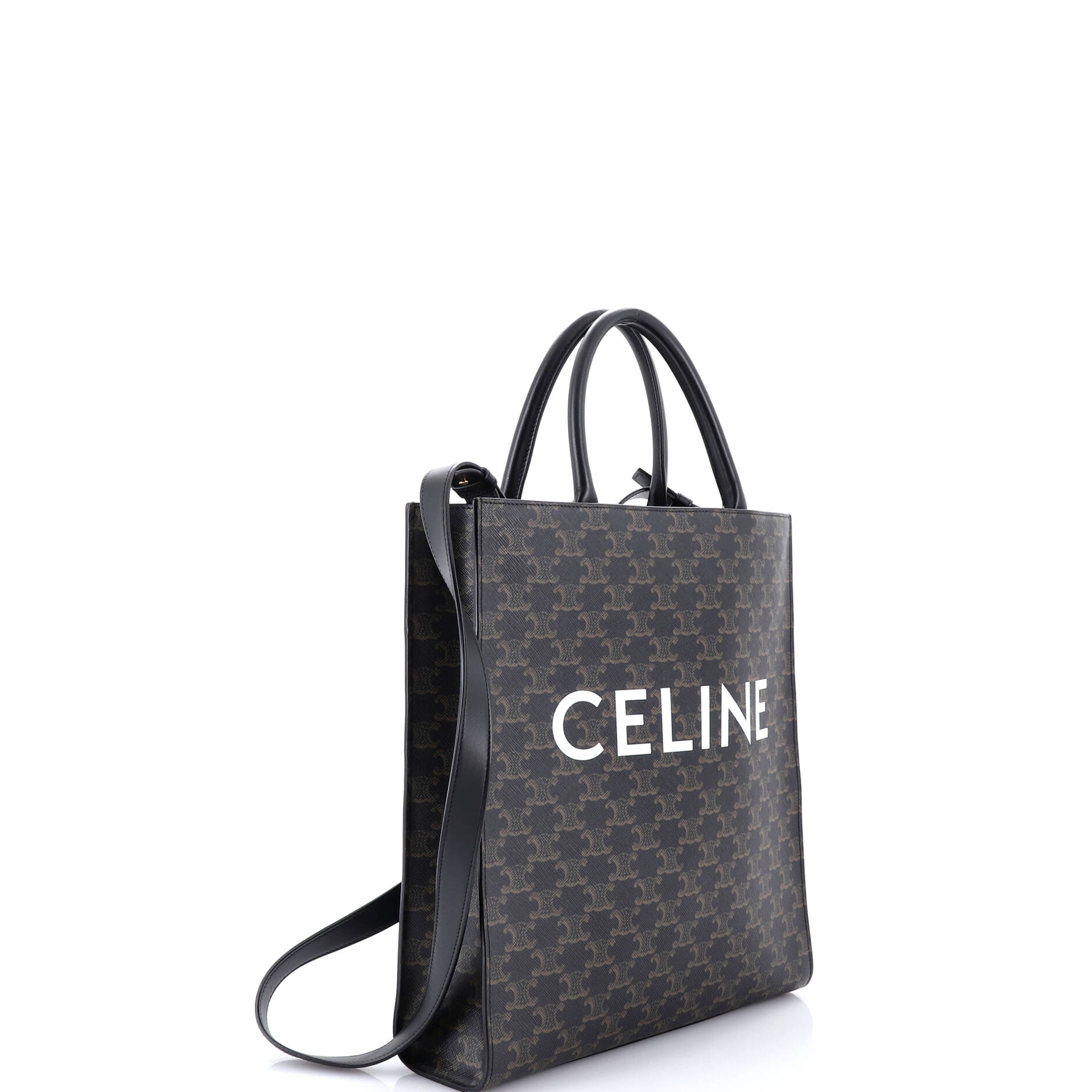 Vertical Cabas Tote Triomphe Coated Canvas Medium