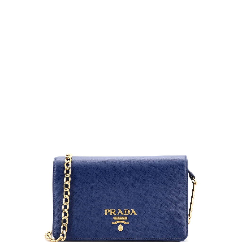 Chain Wallet Crossbody Saffiano Leather
