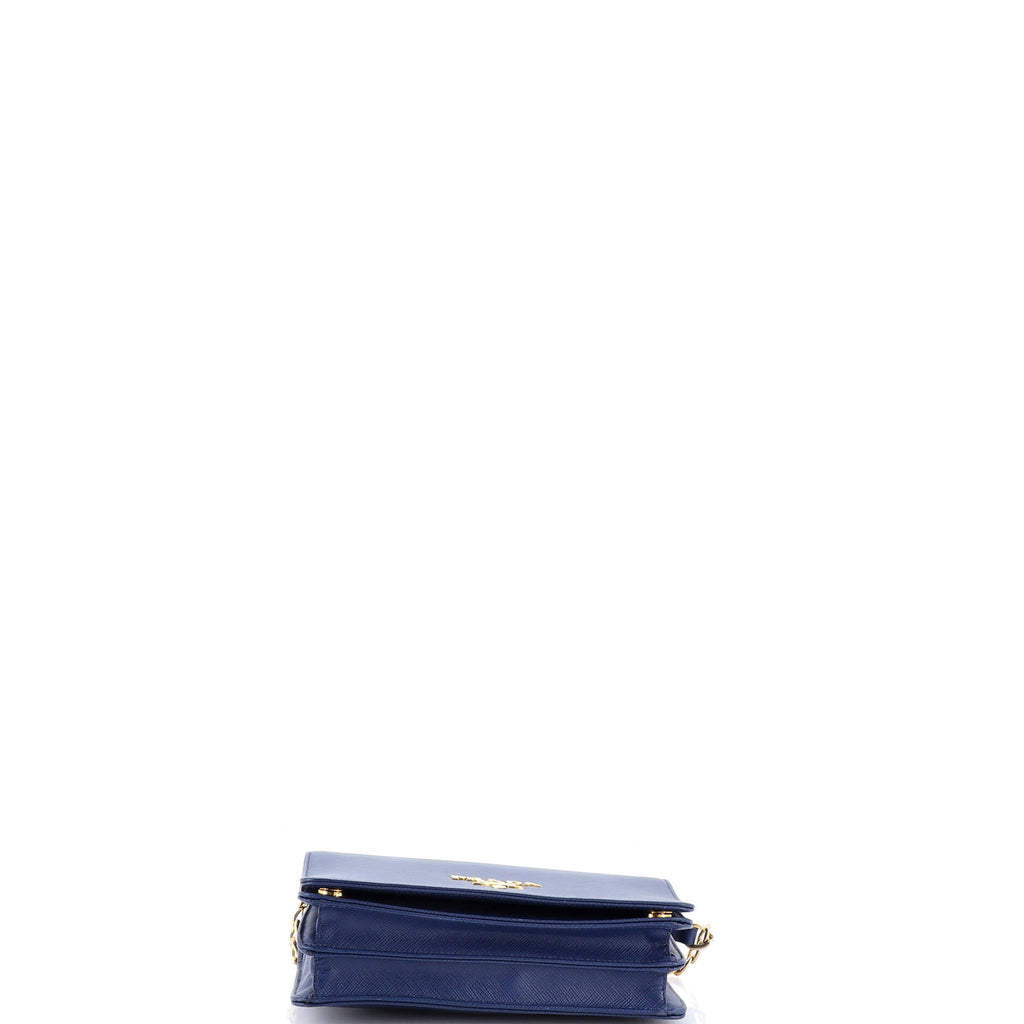 Chain Wallet Crossbody Saffiano Leather