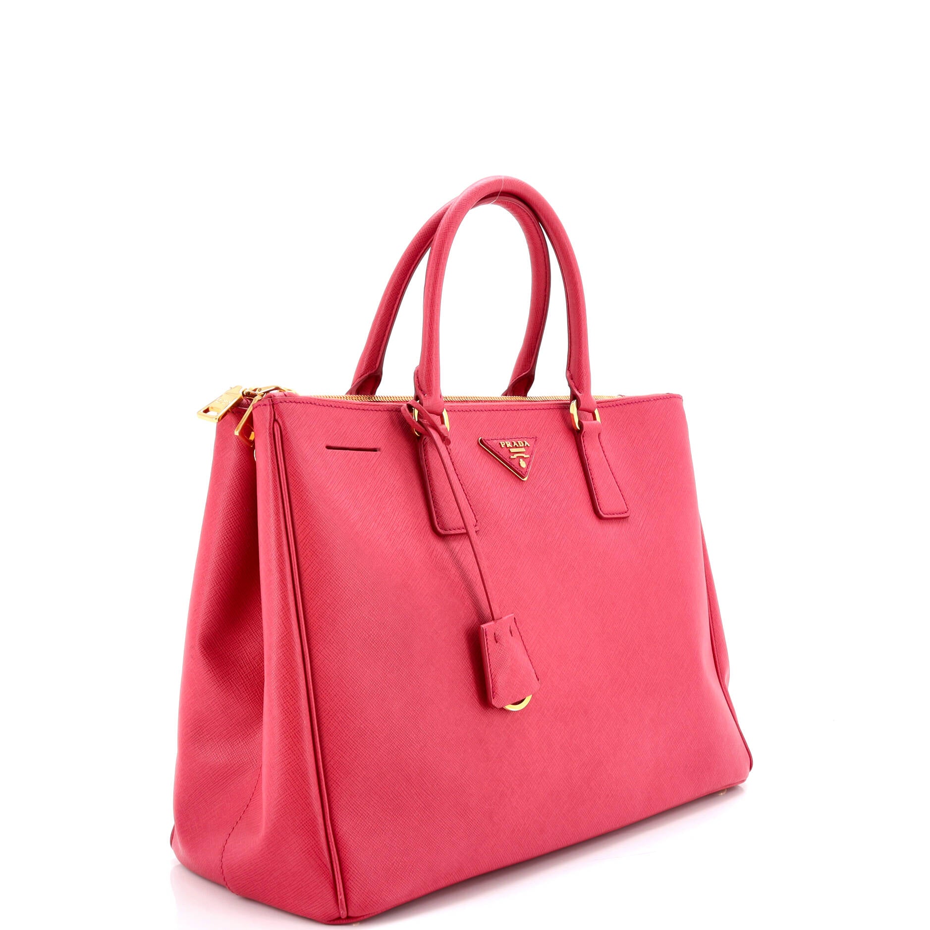 Double Zip Lux Tote Saffiano Leather Large