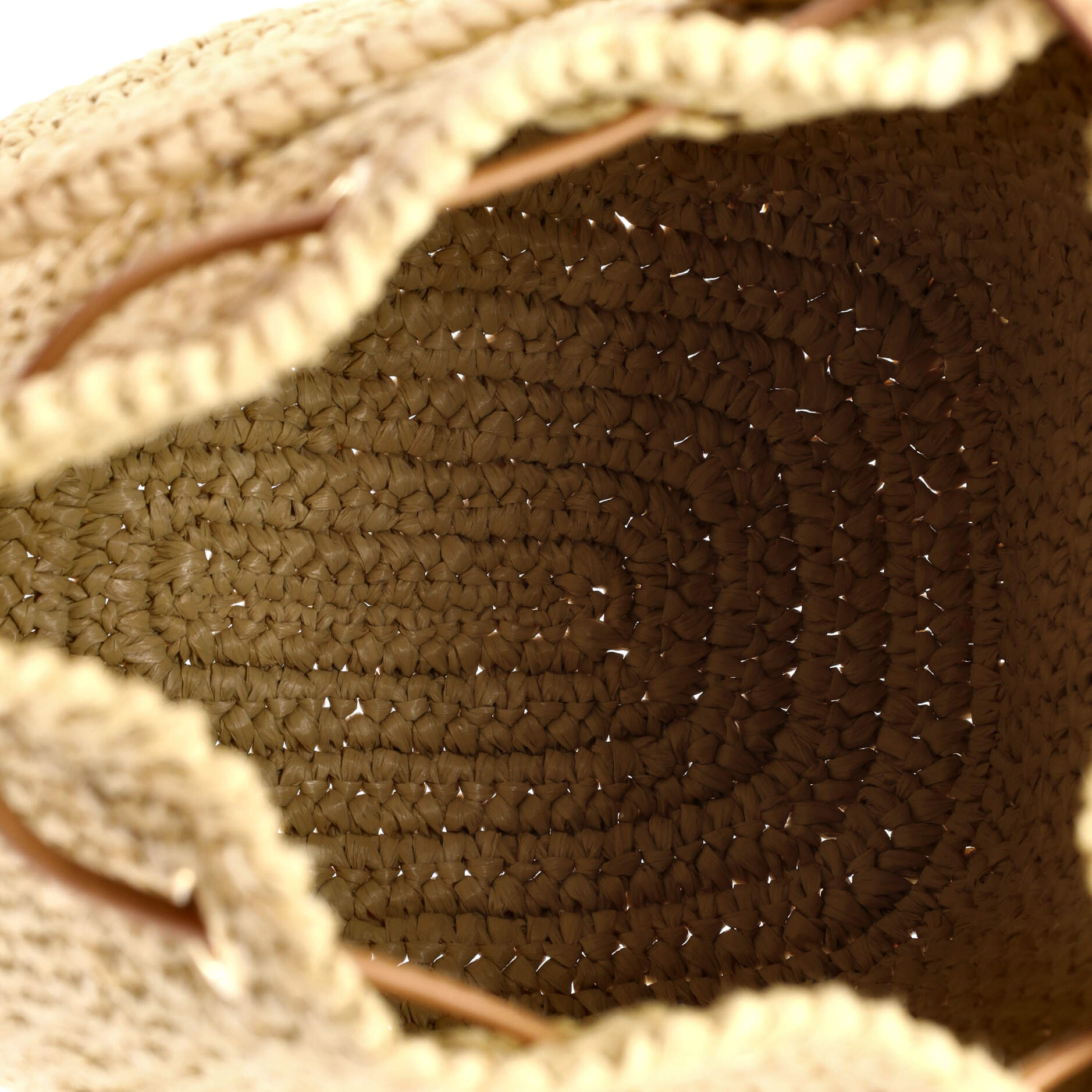 Logo Bucket Bag Raffia Mini