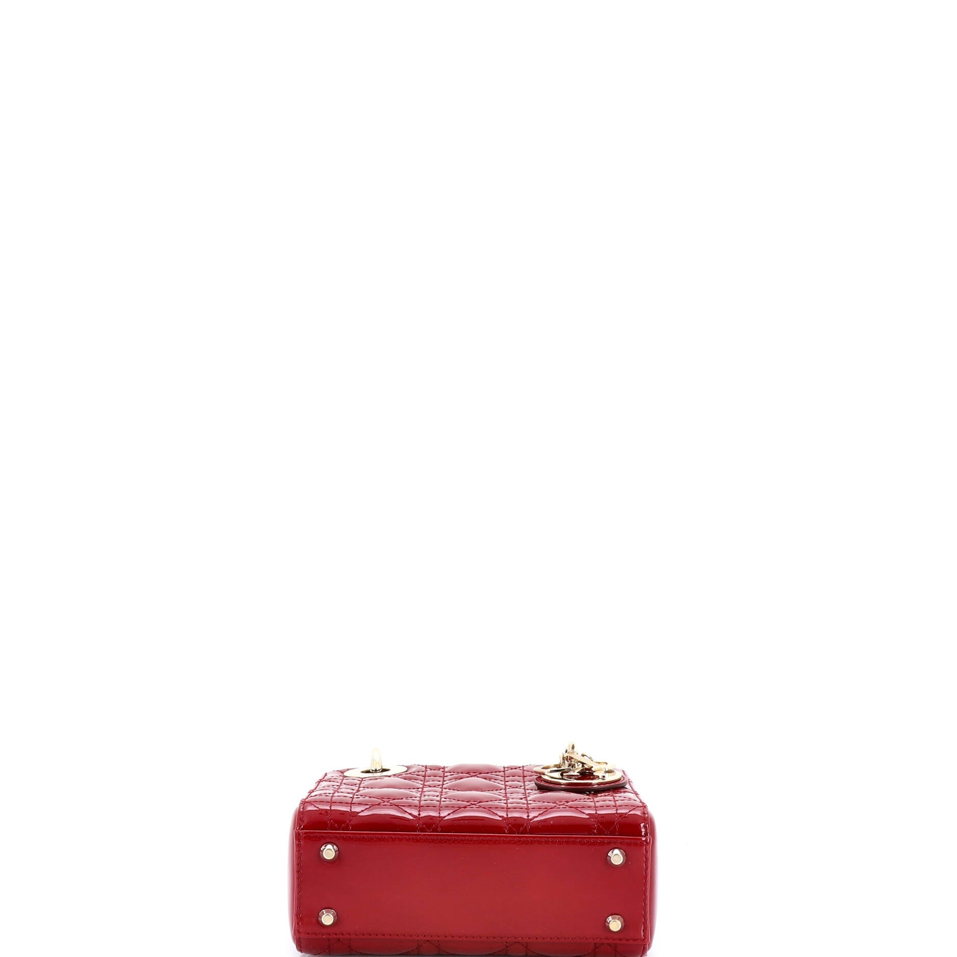 Lady Dior Chain Bag Cannage Quilt Patent Mini
