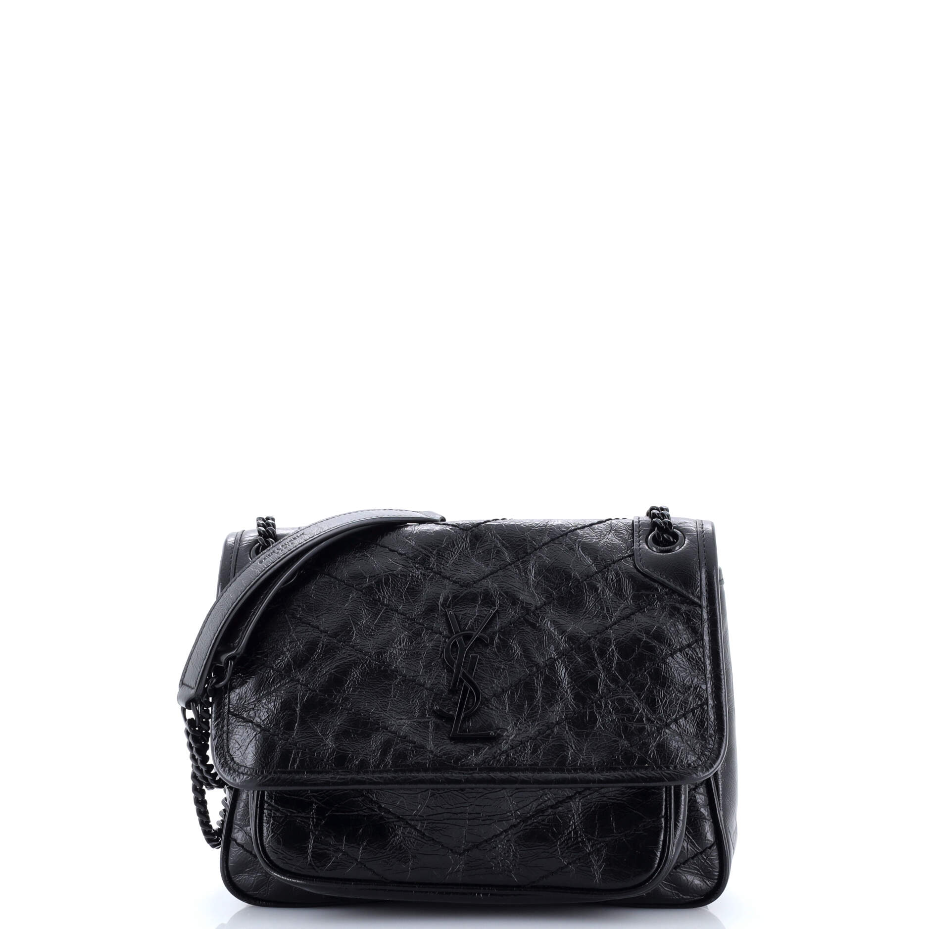 Niki Chain Flap Bag Matelasse Chevron Leather Baby