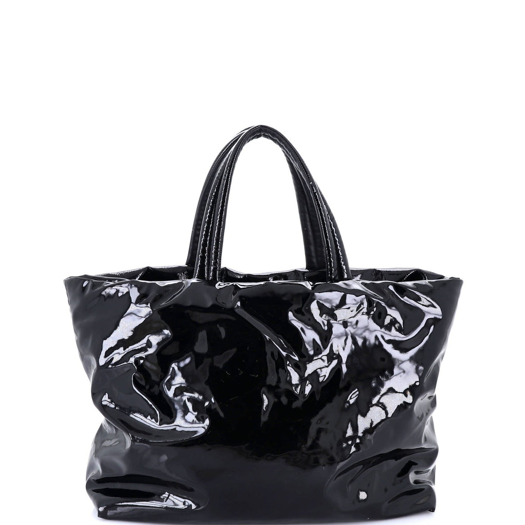Logo Tote Padded Patent Leather Maxi