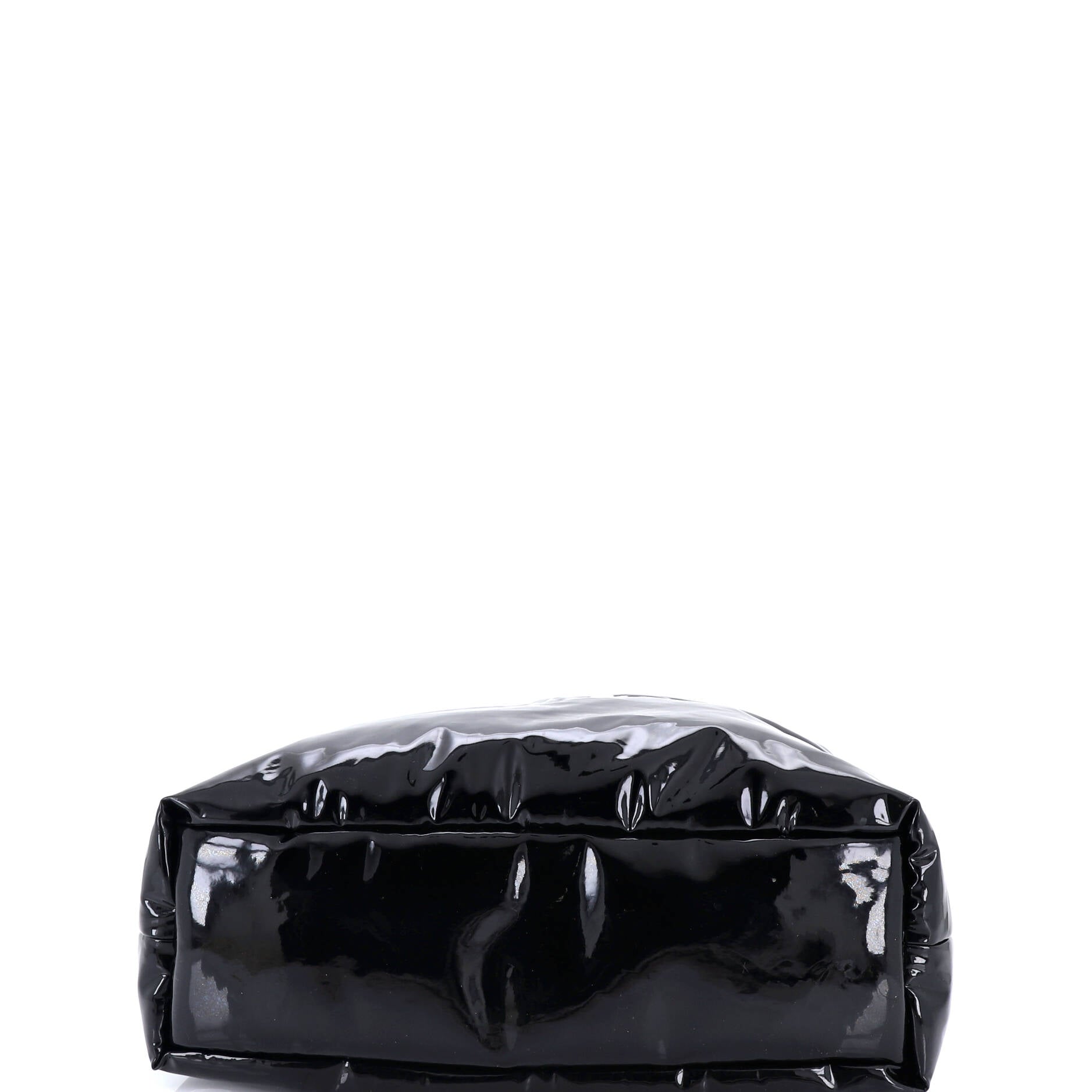 Logo Tote Padded Patent Leather Maxi