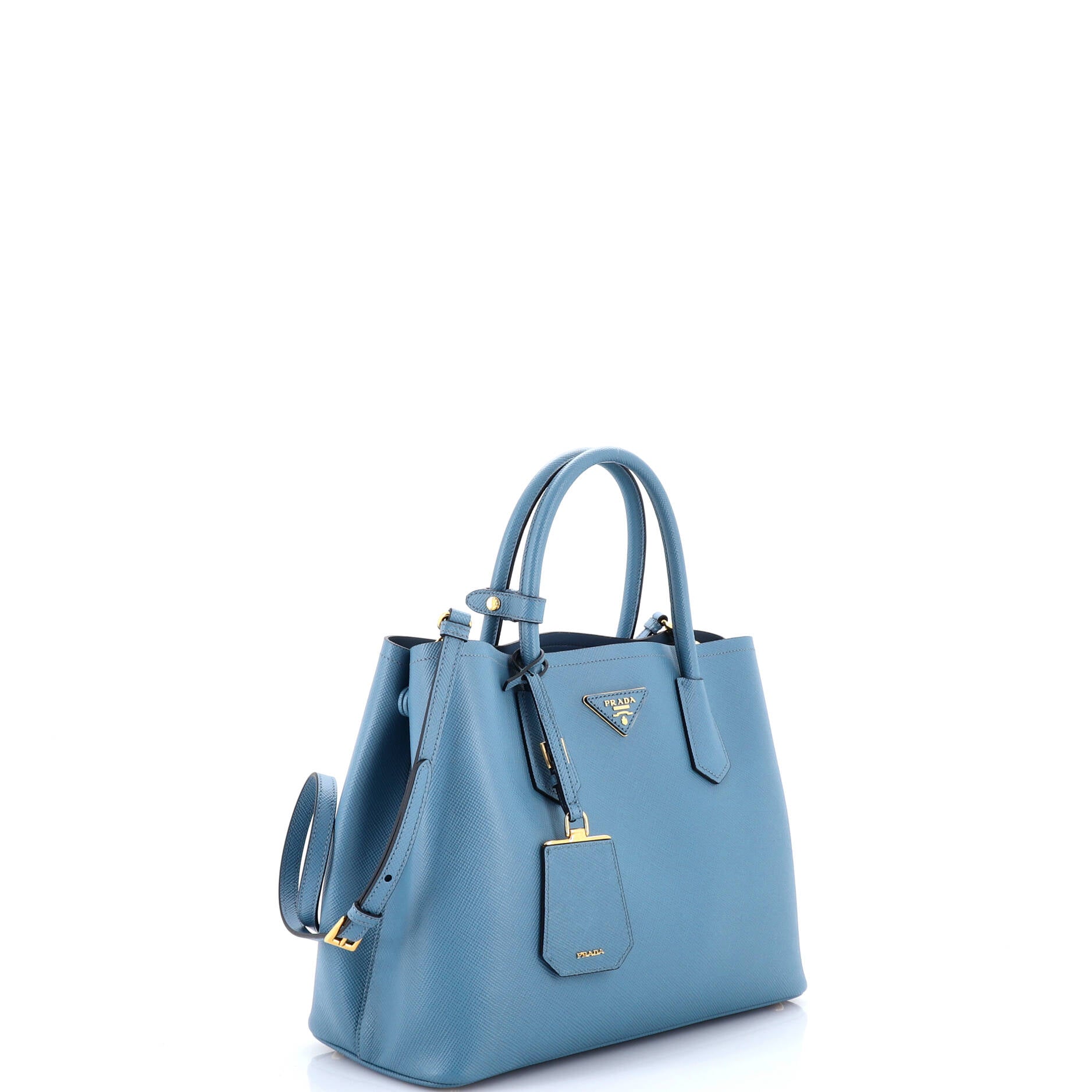Cuir Double Tote Saffiano Leather Medium
