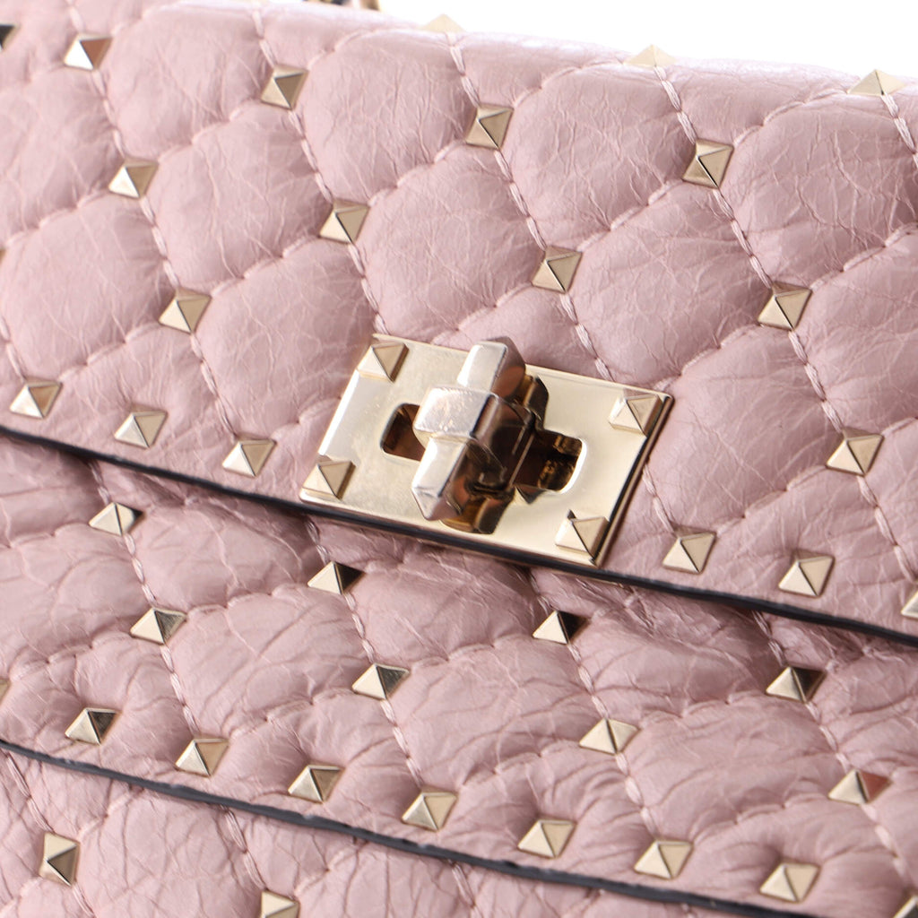 Rockstud Spike Flap Bag Quilted Leather Small