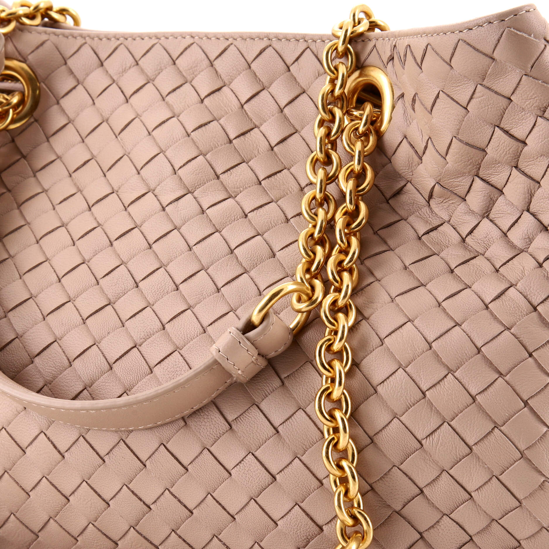 Double Chain Tote Intrecciato Nappa Medium