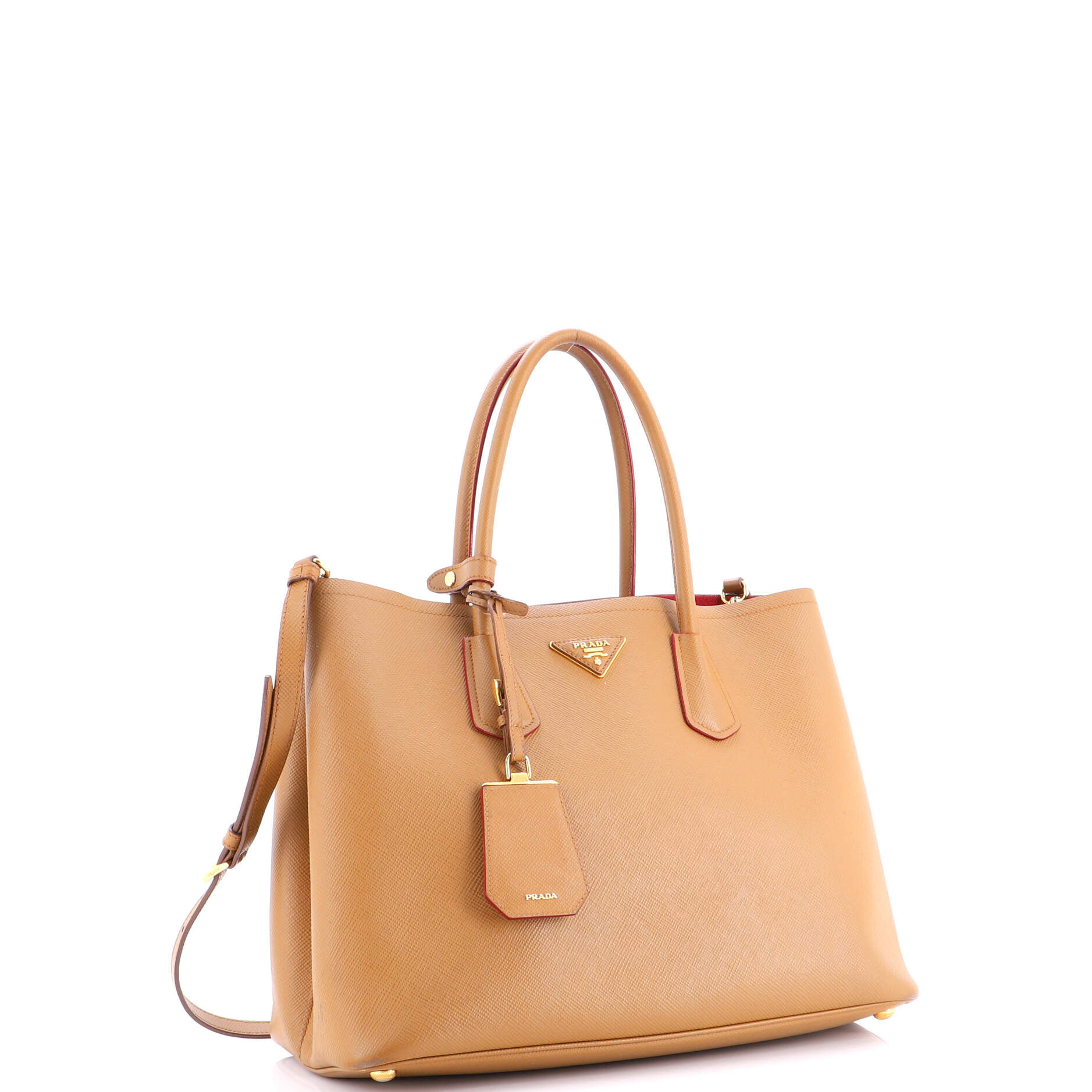 Cuir Double Tote Saffiano Leather Large