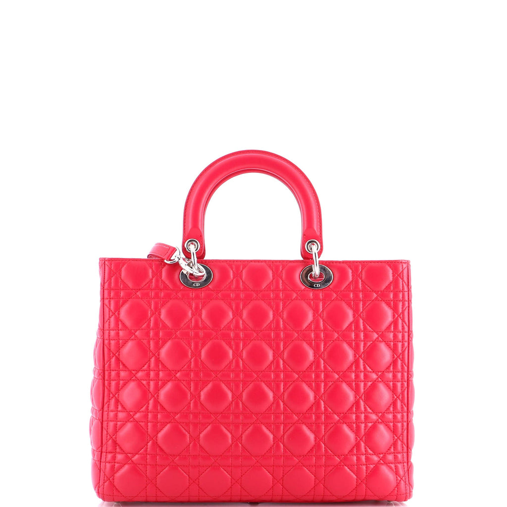 Lady Dior Bag Cannage Quilt Lambskin Large