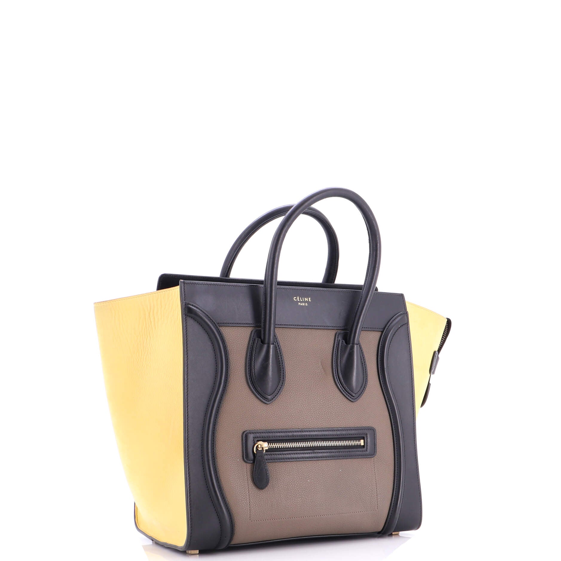 Tricolor Luggage Bag Leather Mini