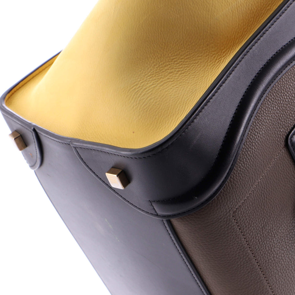 Tricolor Luggage Bag Leather Mini