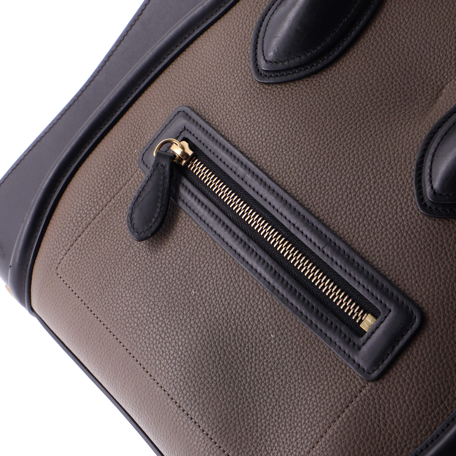 Tricolor Luggage Bag Leather Mini