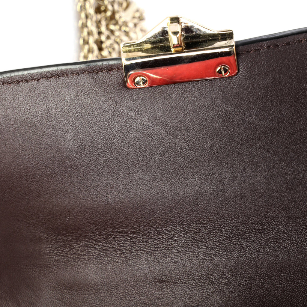Glam Lock Shoulder Bag Geometric Color Block Leather Mini