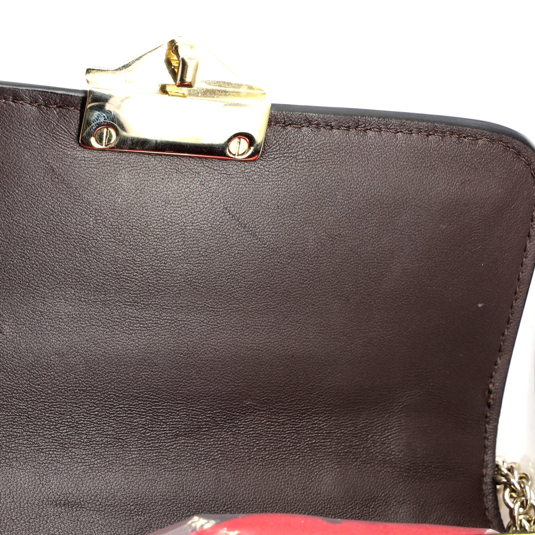 Glam Lock Shoulder Bag Geometric Color Block Leather Mini