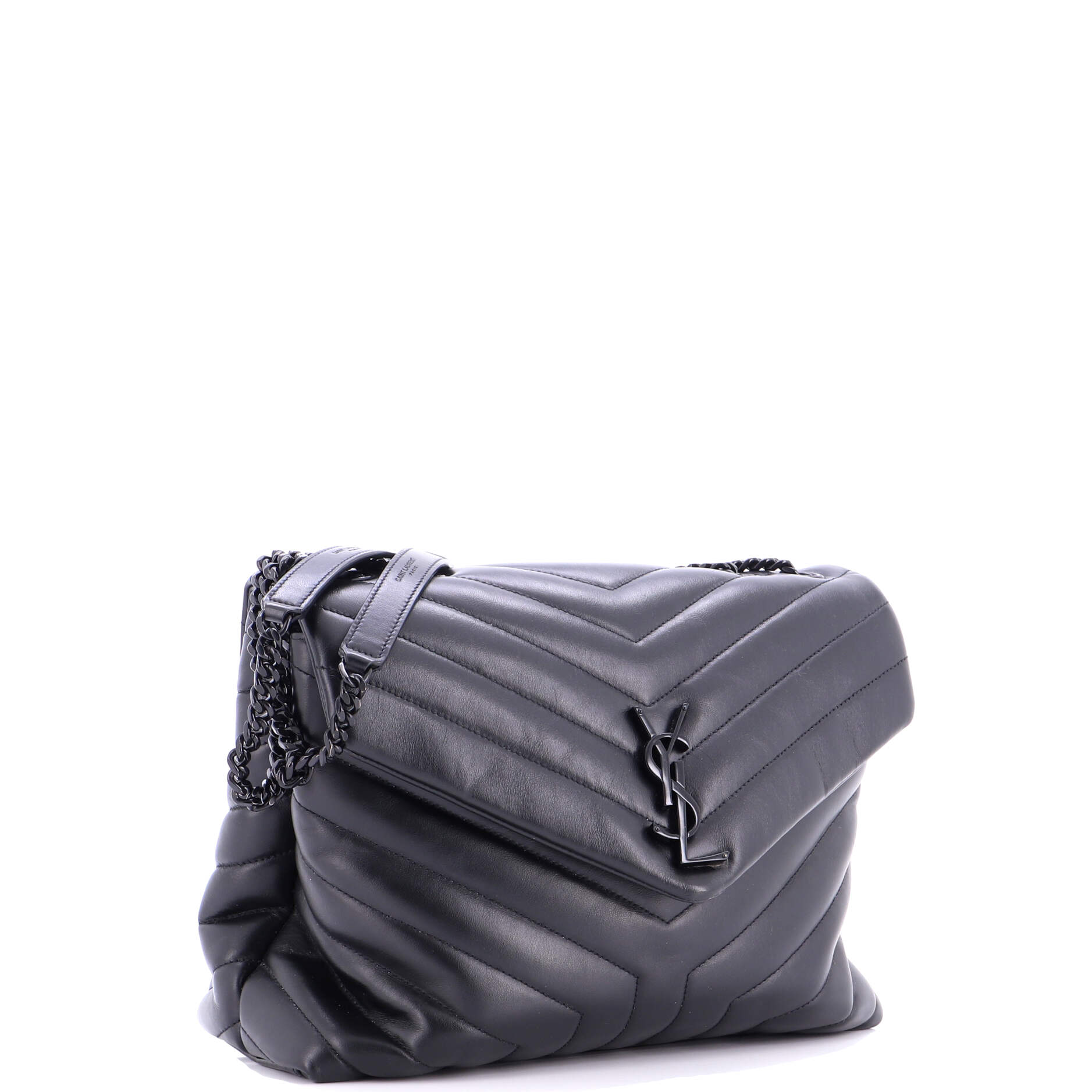 Loulou Shoulder Bag Matelasse Chevron Leather Medium