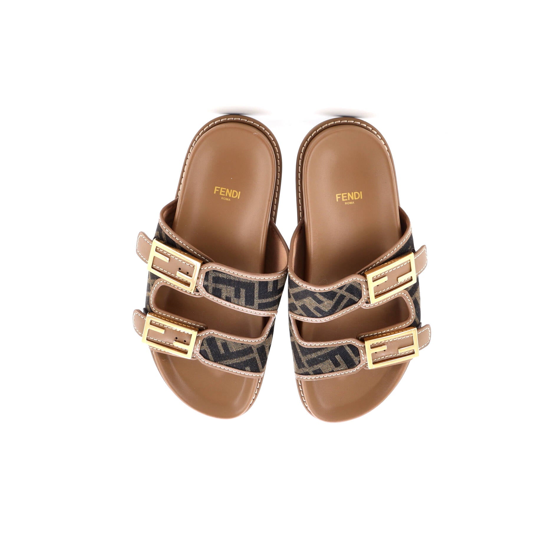 Women's Feel Slide Sandals Zucca Canvas and Leather