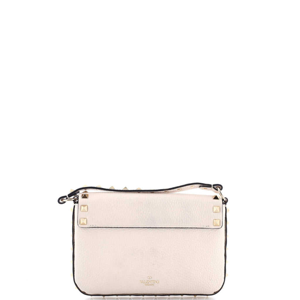 Rockstud Top Handle Crossbody Pouch Leather Mini