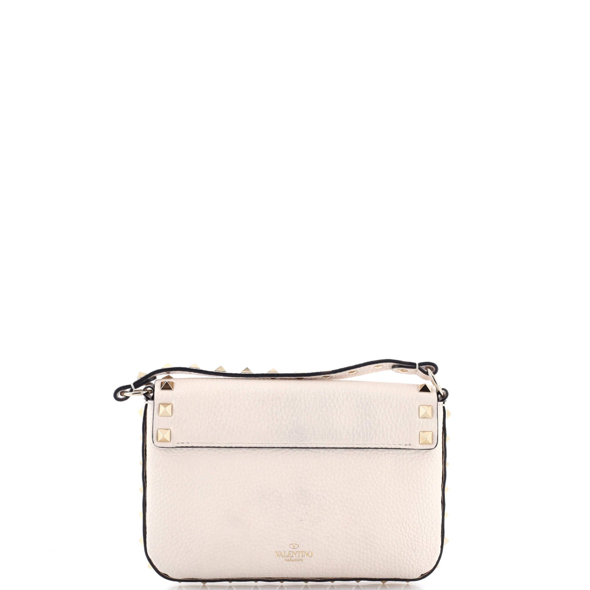 Rockstud Top Handle Crossbody Pouch Leather Mini