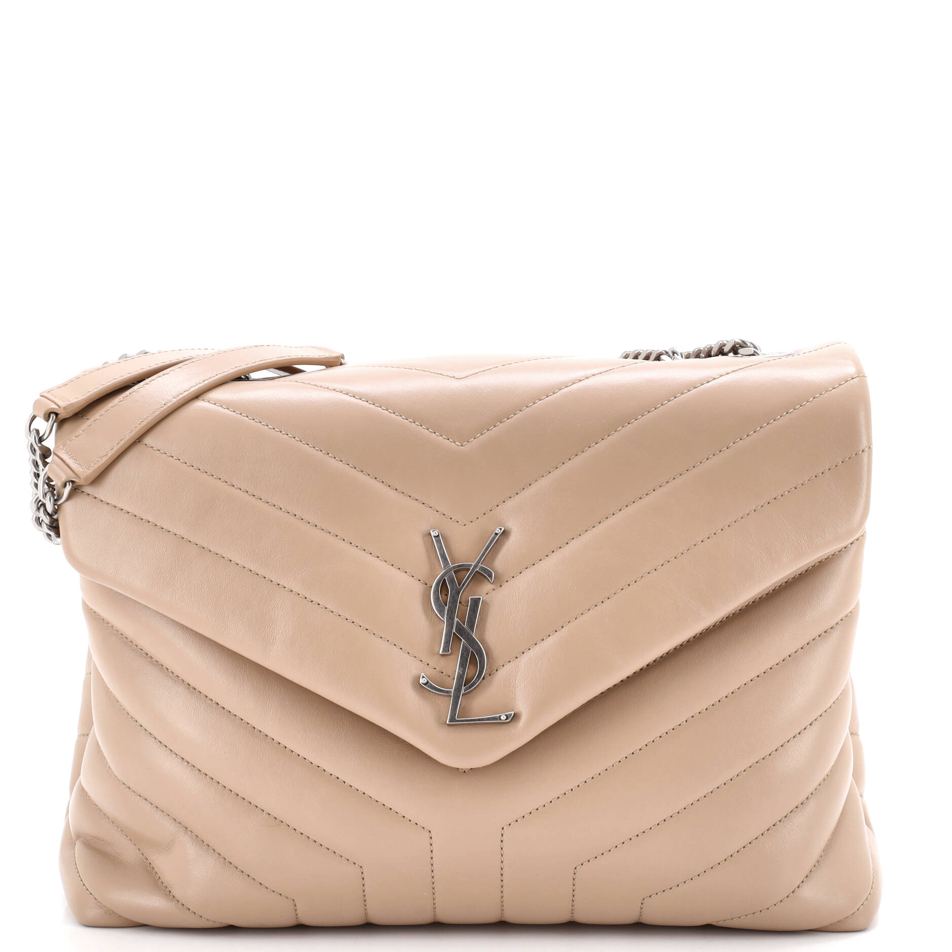 Loulou Shoulder Bag Matelasse Chevron Leather Medium