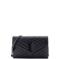 Classic Monogram Wallet on Chain Matelasse Chevron Leather Small